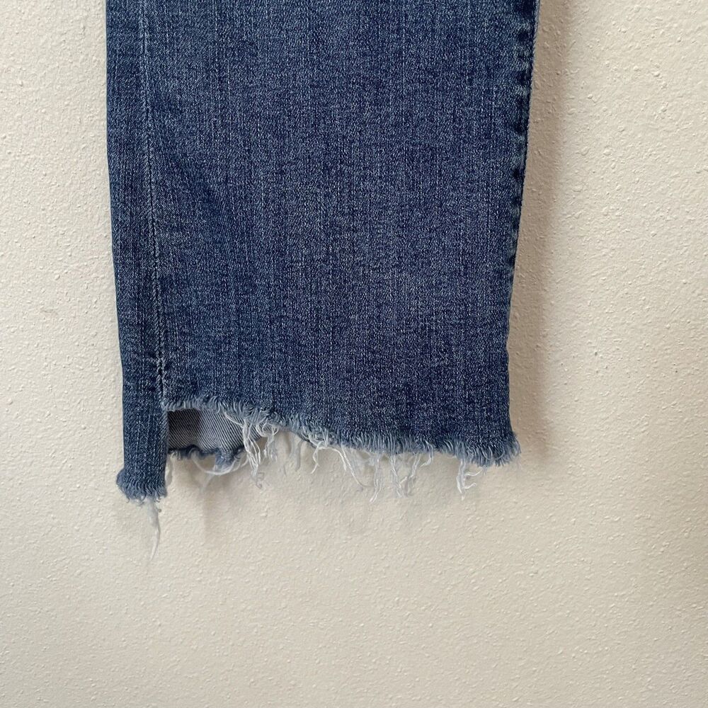 Mother Insider Crop Step Fray Girl Crush Denim Blue Jeans Women’s 25 *FLAWED - Picture 8 of 15